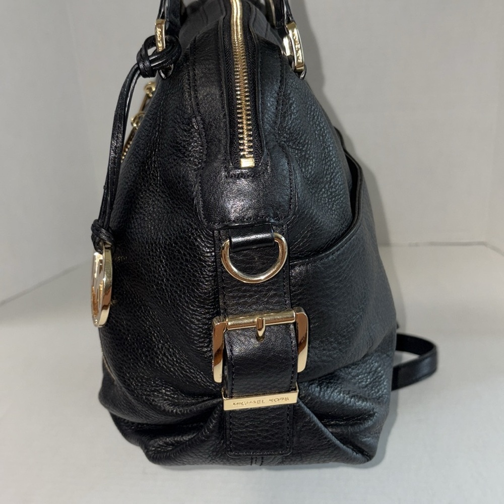 Michael Kors Black Leather Bag Convertible Shoulder Hand Bag Purse - Picture 6 of 15